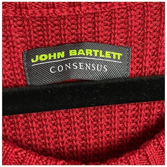 John Bartlett $60 NWT Consensus Red Pullover Crew Neck Sweater Mens Sz L - Picture 2 of 7